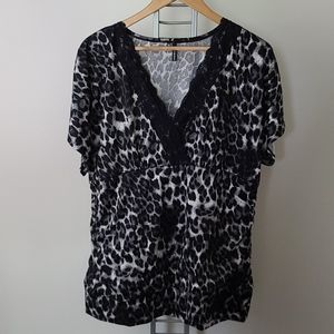 Lace V Neck Top